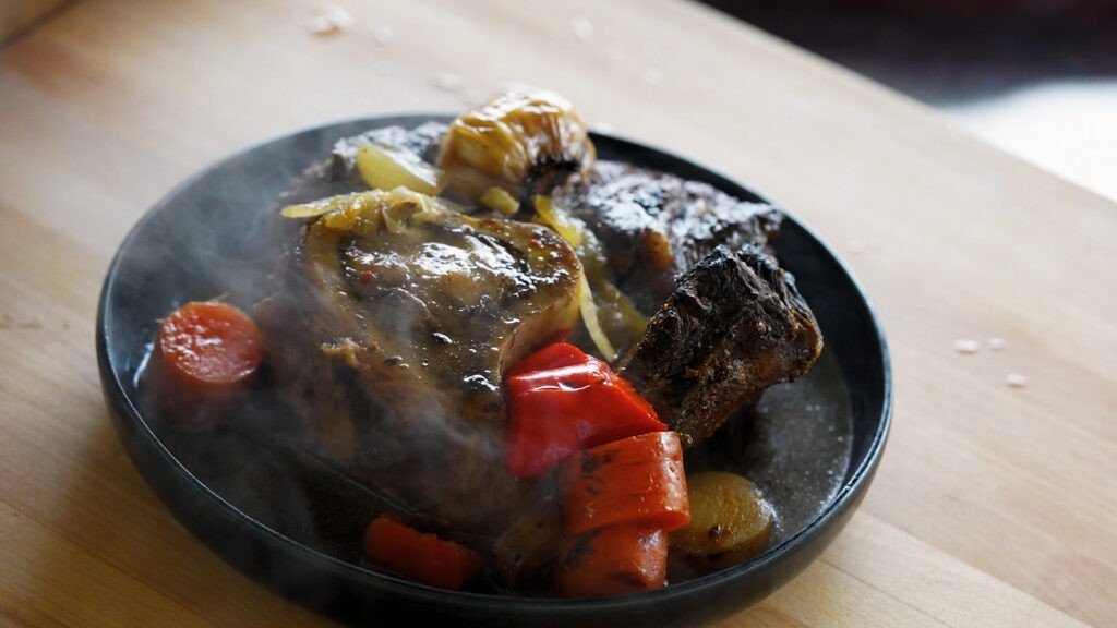 Ossobuco troškinys su tamsiu alumi